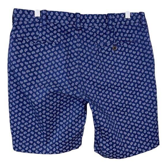 J. Crew Stretch Blue Paisley 9in Chino Mens Shorts 33W - Picture 3 of 8